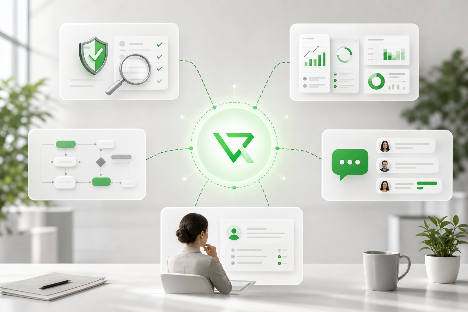 VirtualRep delivery governance with QA, reporting, process, and human oversight