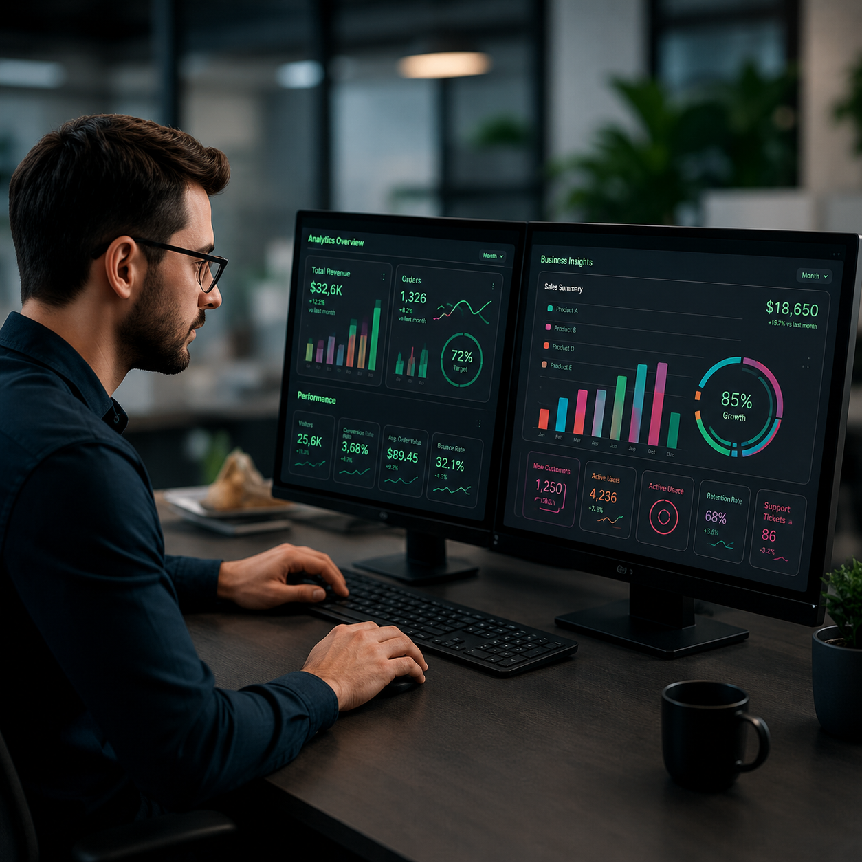 Delivery visibility and reporting dashboards