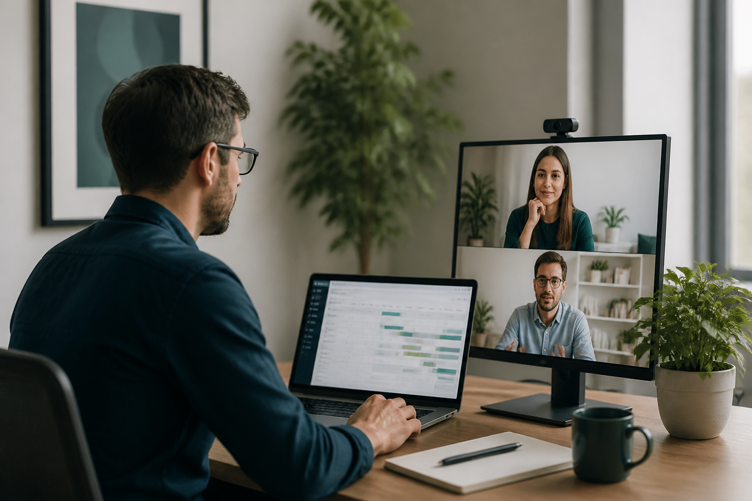 Managed Services hub connected to execution, QA, reporting, and improvement